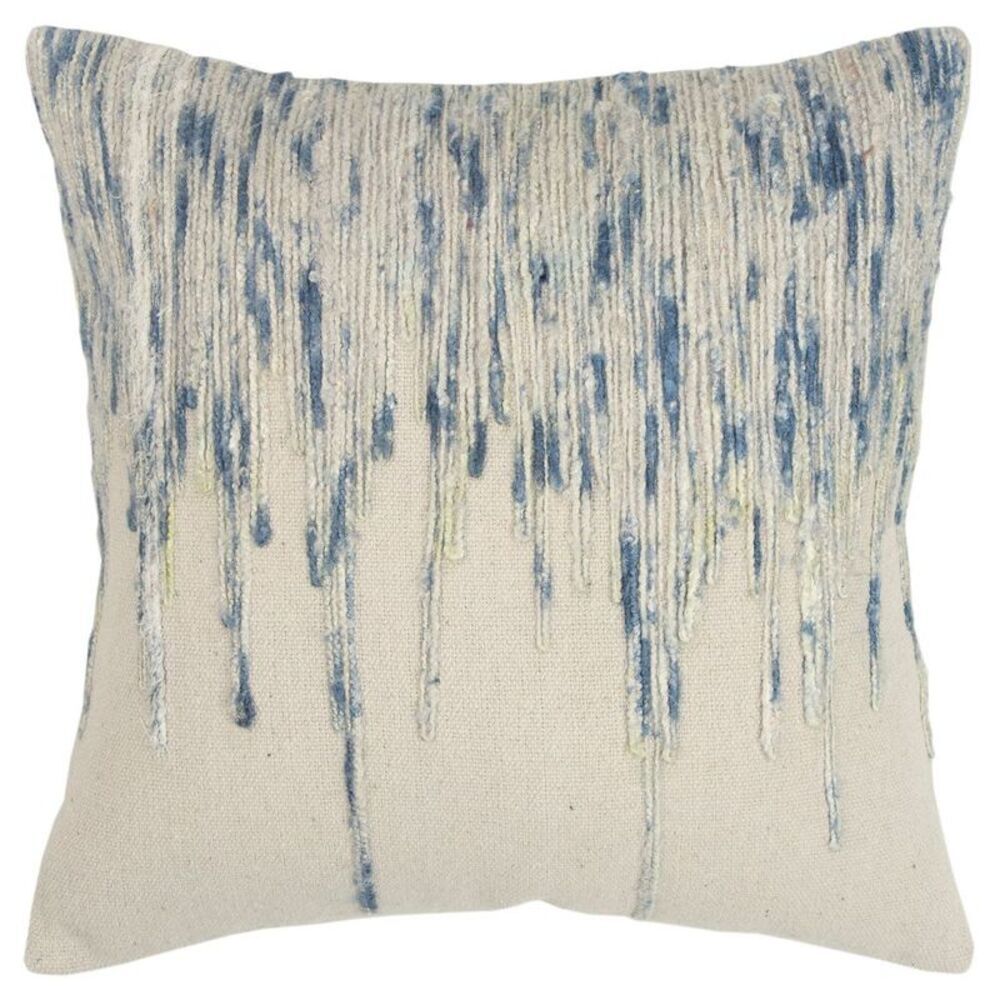 Rizzy Home - 20"x20" Oversize Square Throw Pillow Blue - Rizzy  Blue